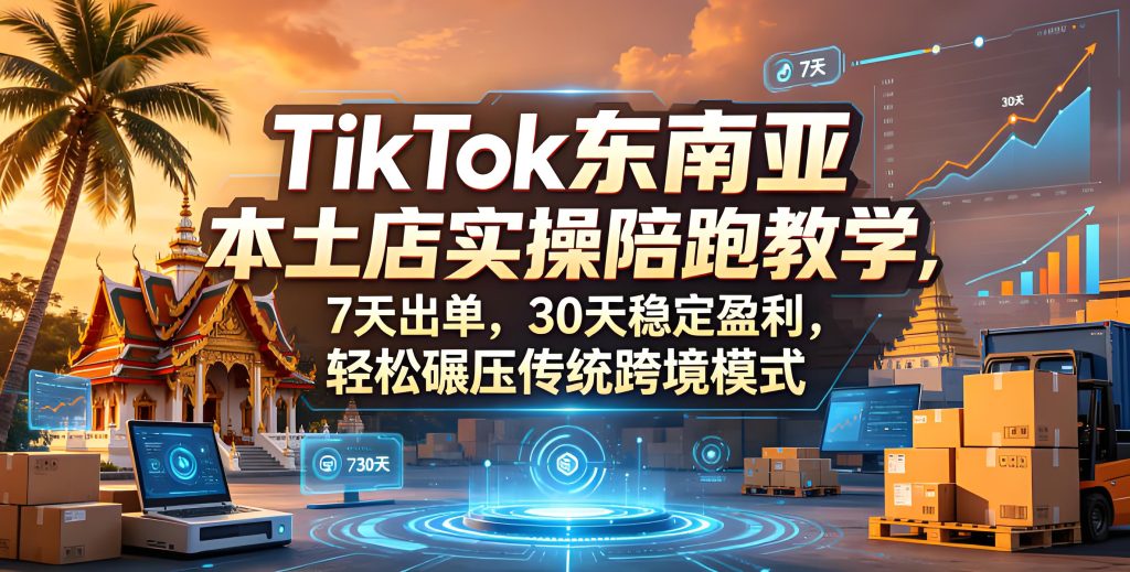 TikTok 东南亚本土店实操陪跑 新手跨境电商教学（哈）- 哈蒙副业社