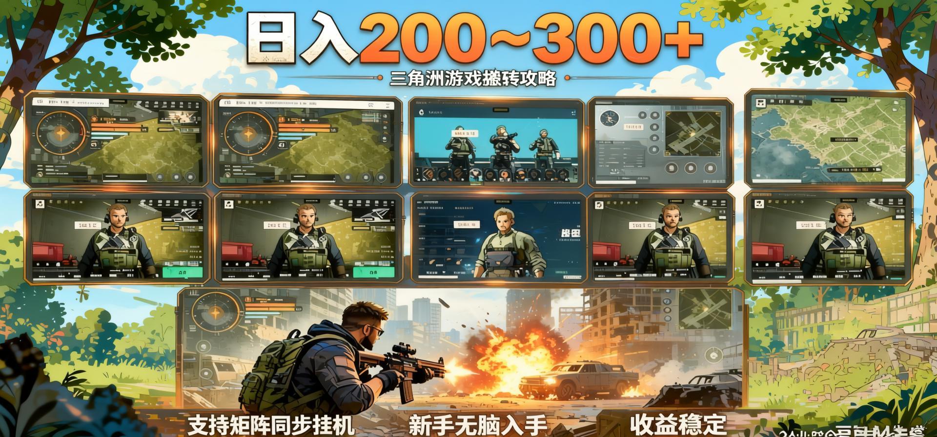 三角洲全自动搬砖项目：依托游戏生态的矩阵挂机变现玩法（哈）- 哈蒙副业社
