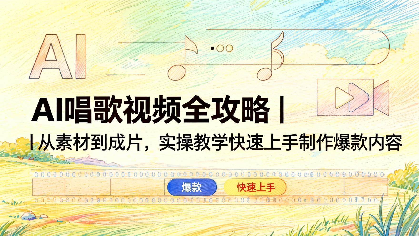 AI唱歌视频全流程制作教程：从声音克隆到成片实操，快速上手爆款内容（哈）- 哈蒙副业社