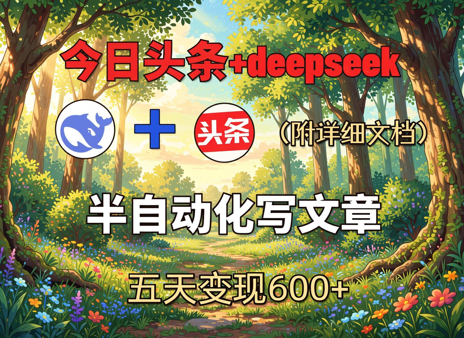 今日头条新玩法：deepseek半自动写文章，五天收益600+，新手可复制（哈）- 哈蒙副业社