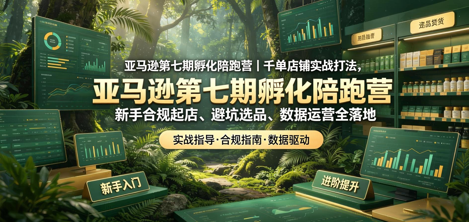 亚马逊千单陪跑营:新手合规起店+避坑选品+数据运营全落地(哈)- 哈蒙副业社