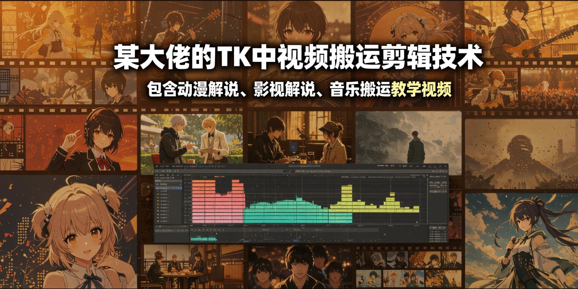 TK中视频搬运剪辑全套教程：动漫解说+影视解说+音乐搬运实战（哈）- 哈蒙副业社