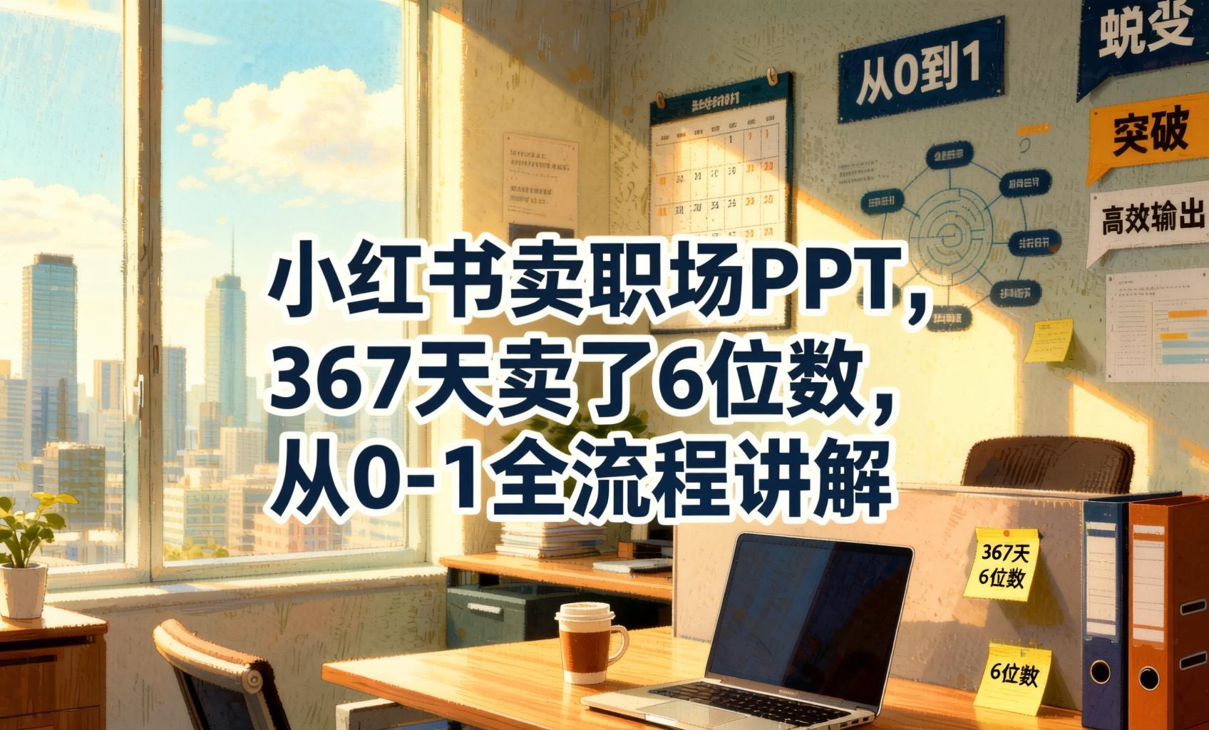 小红书卖职场PPT模板,367天做到6位数营收,零货源全流程拆解(哈)- 哈蒙副业社