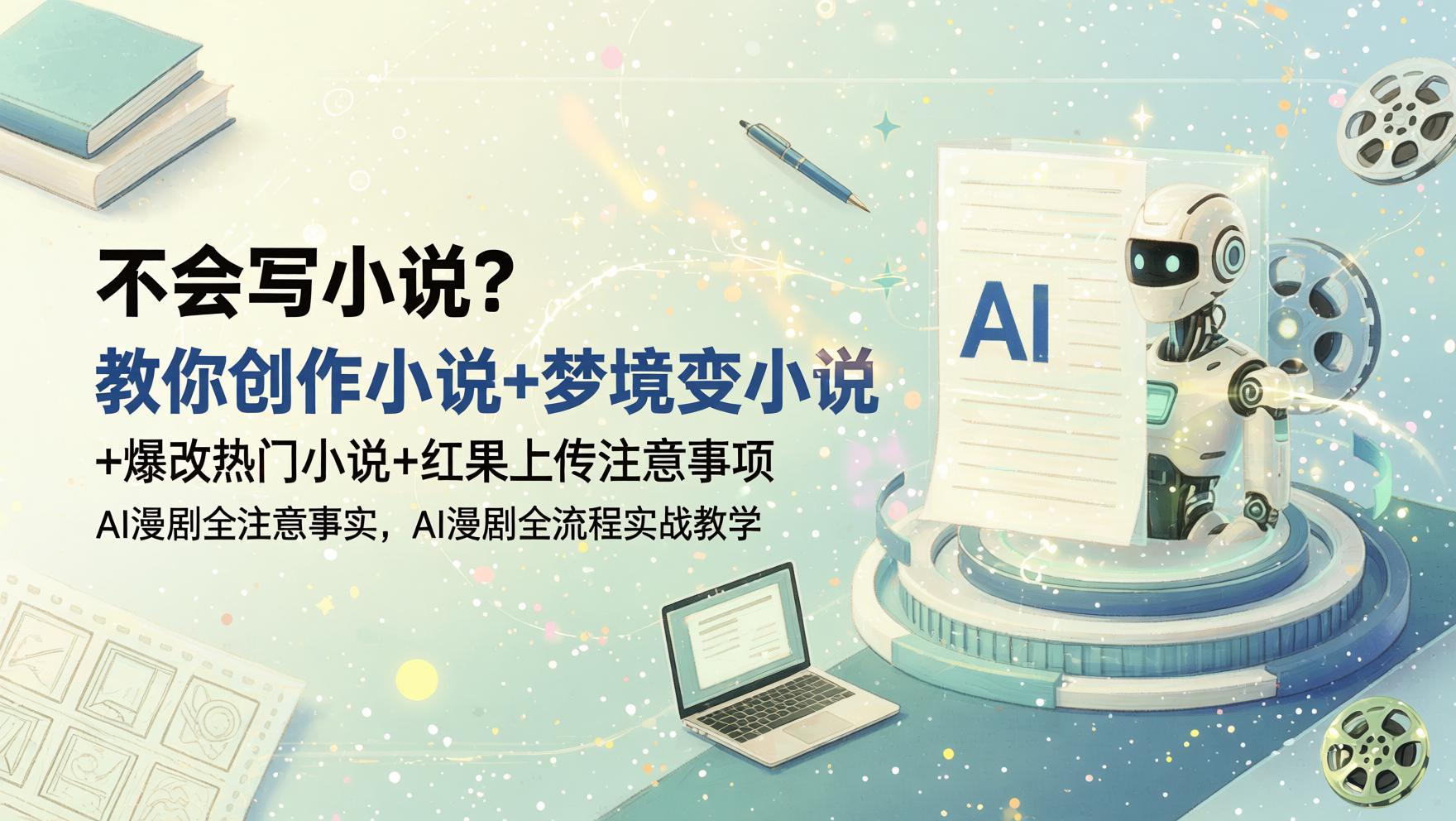 AI漫剧全流程实战:小说创作、梦境变剧情、爆改热门小说及红果上传指南(哈)- 哈蒙副业社