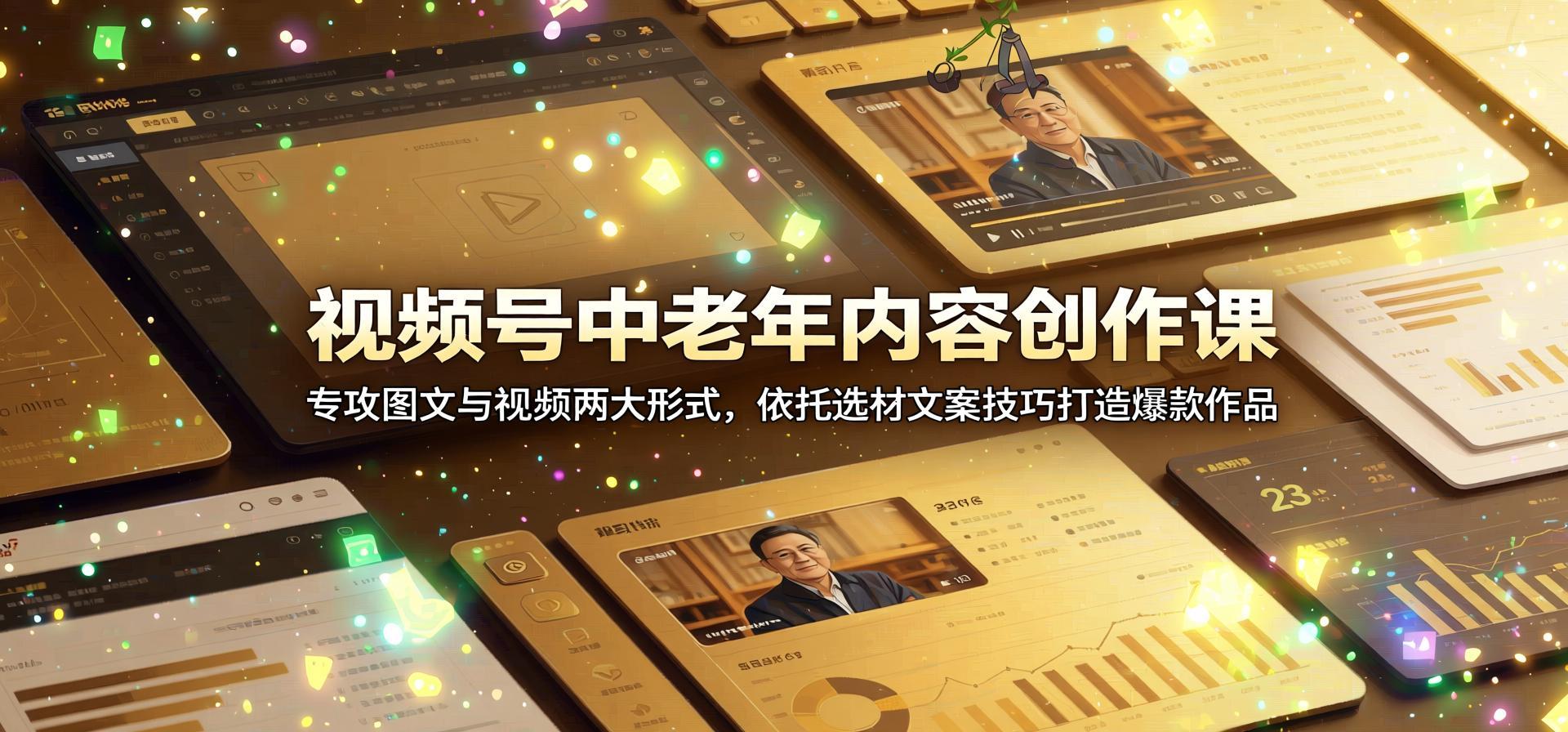 视频号中老年赛道爆款创作全攻略:图文视频双形式实操指南(哈)- 哈蒙副业社