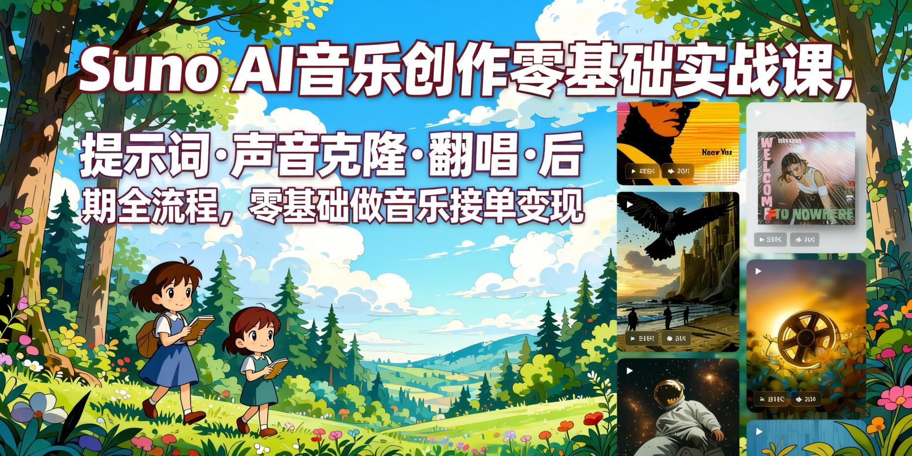Suno AI音乐创作全流程实战:零基础做原创音乐,接单变现路径拆解(哈)- 哈蒙副业社