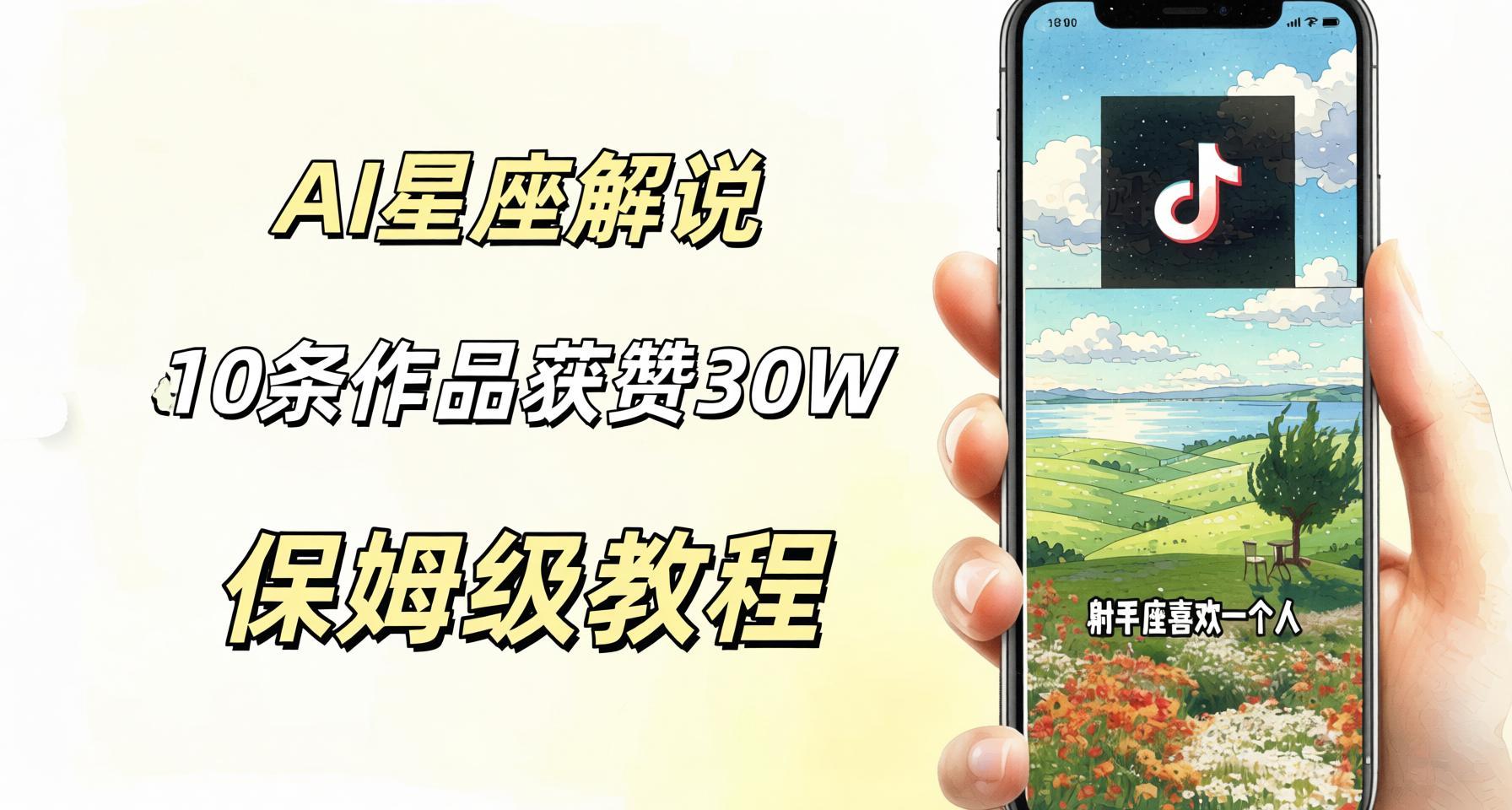 AI星座解说短视频实操:零成本起号,10条作品撬动20万流量(哈)- 哈蒙副业社