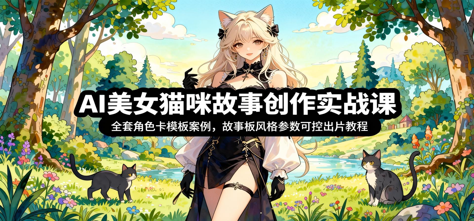 AI美女与萌宠故事创作实战:角色卡+故事板全流程出片教程(哈)- 哈蒙副业社