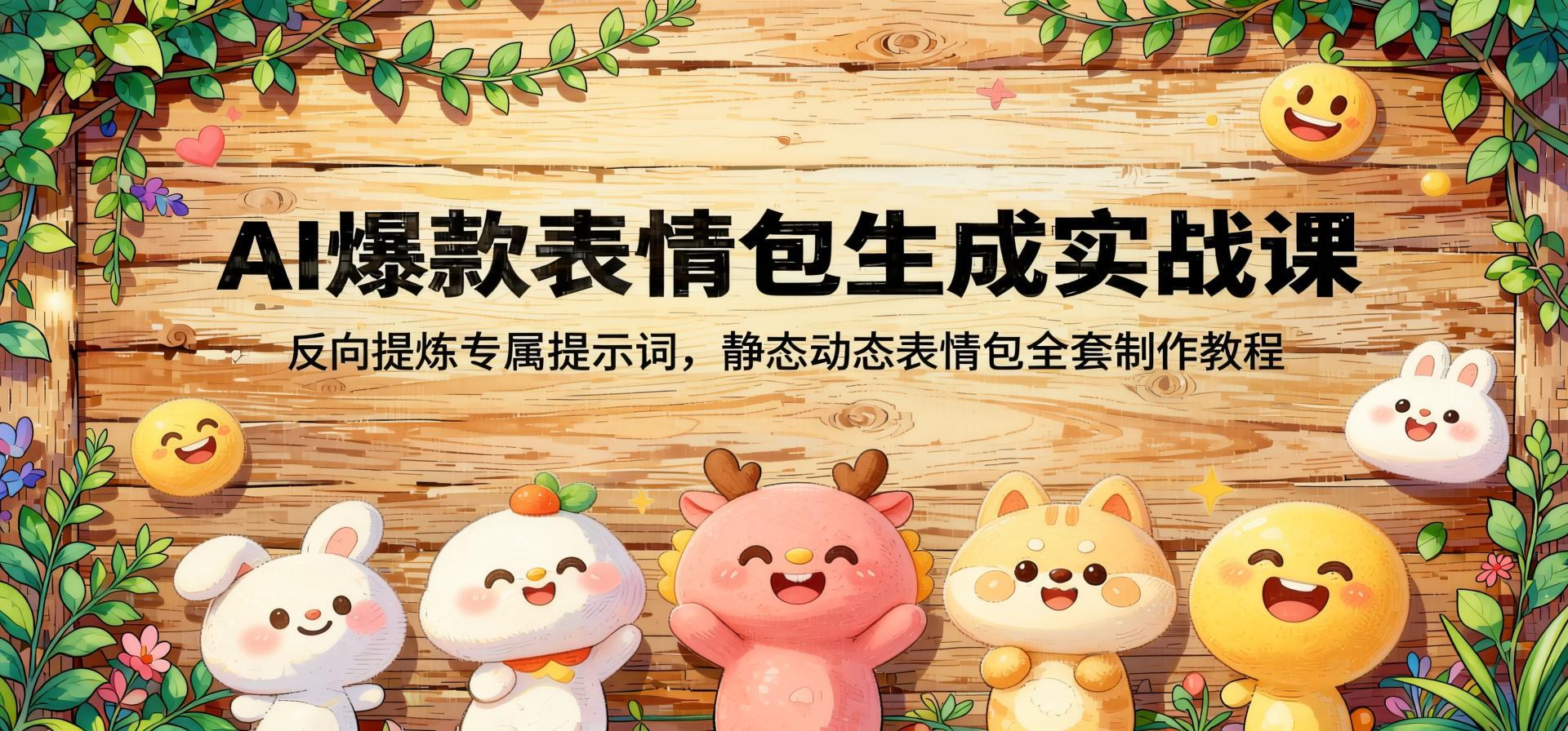AI表情包定制全流程,反向提炼提示词核心技法,零基础产出静态动态爆款(哈)- 哈蒙副业社