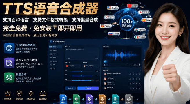 最新TTS配音,支持批量,支持文件格式转换,功能超多- 哈蒙副业社