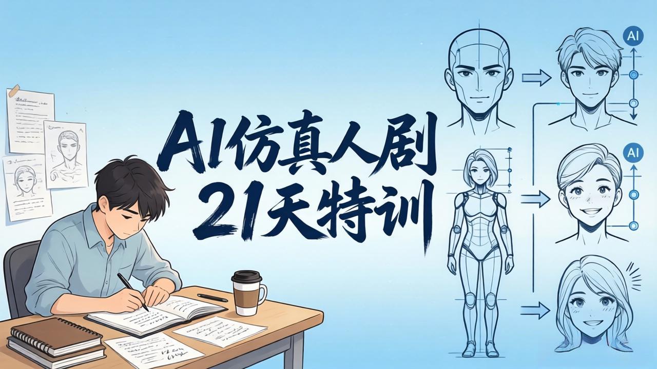 AI仿真人剧21天特训 全流程实战+变现（哈）- 哈蒙副业社