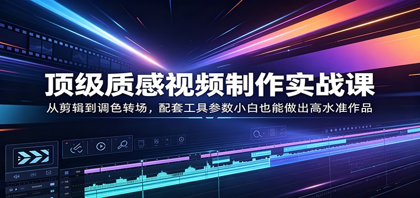 质感视频制作从剪辑到调色 小白实战教学（哈）- 哈蒙副业社